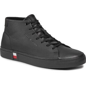 Sneakersy Tommy Hilfiger Hi Vulc Leather Detail FM0FM05045 Black BDS