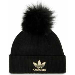 Čepice adidas Faux Fur Pompom Beanie H35531 Černá