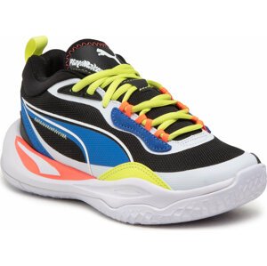 Boty Puma Playmaker Jr 387353 04 Jet Black/Royal/White/Lime