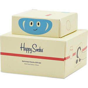 Sada 3 párů dětských vysokých ponožek Happy Socks XKAST08-2200 Barevná