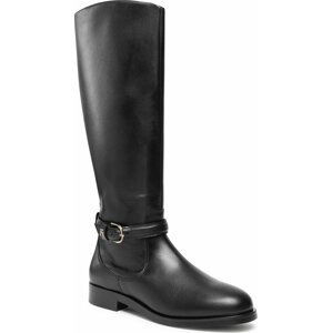 Kozačky Tommy Hilfiger Elevated Essential Longboot FW0FW07484 Černá