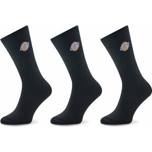 Sada 3 párů vysokých ponožek unisex Dickies Valley DK0A4Y9O Black BLK1