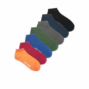 Sada 7 párů pánských nízkých ponožek Jack&Jones Colorful 12230384 Dark Gray