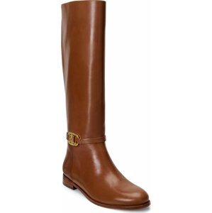 Kozačky ve vojenském stylu Lauren Ralph Lauren 802908350001 Deep Saddle Tan