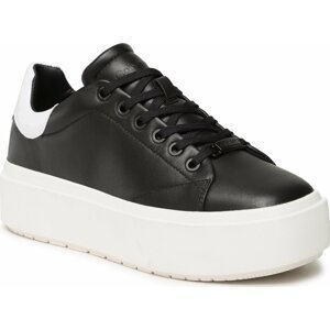 Sneakersy Calvin Klein Squared Flatform Cupsole Lace Up HW0HW01775 Black/White