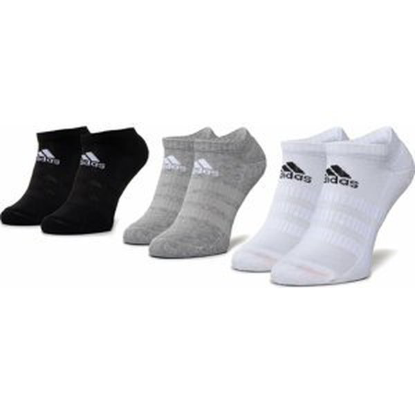 Sada 3 párů nízkých ponožek unisex adidas Cush Low 3Pp DZ9383 Černá
