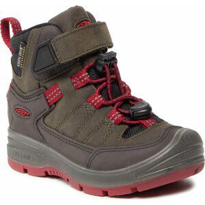 Trekingová obuv Keen Redwood Mid Wp 1023881 Steel Grey/Red Dahlia