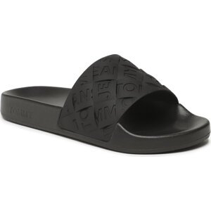 Nazouváky Tommy Jeans Tjw Woven Pool Slide EN0EN02223 Black BDS