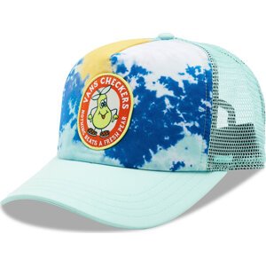 Kšiltovka Vans Checkers Curved Bill Trucker VN00066WG5O1 Blue Glow