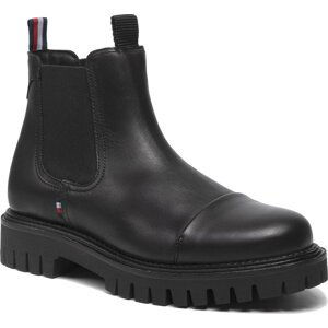 Kotníková obuv s elastickým prvkem Tommy Hilfiger Chunky Dress Toecap Chelsea FM0FM03771 BDS