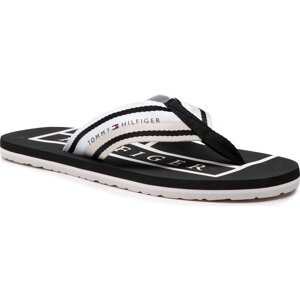 Žabky Tommy Hilfiger Strips Hilfiger Beach Sandal FM0FM04066 White YBR