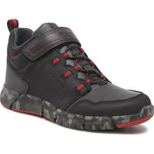 Kotníková obuv Geox J Flexyper B.B Abx A J949XA 032FU C0048 Black/Red