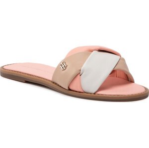 Nazouváky Tommy Hilfiger Feminine Weave Flat Sandal FW0FW06669 Sunset Peach TK2