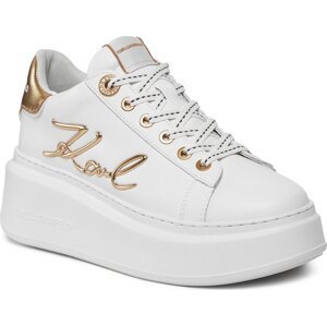 Sneakersy KARL LAGERFELD KL63510A White Lthr w/Gold 01G