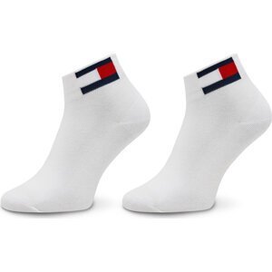 Sada 2 párů nízkých ponožek unisex Tommy Jeans 701228223 White 001