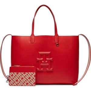 Kabelka Tommy Hilfiger Iconic Tommy Tote Mono Pouch AW0AW16072 Fierce Red XND