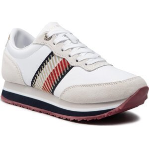 Sneakersy Tommy Hilfiger Th Corporate Sequins Runner FW0FW06077 White YBR