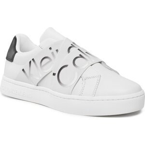 Sneakersy Calvin Klein Jeans Classic Cupsole Elast Lth YW0YW01443 Bright White/Creamy White/Black 02Y