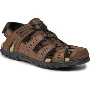 Sandály Geox Uomo Sandal Strada U4524C 000ME C6006 Dk Brown