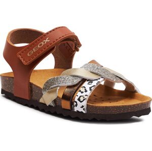 Sandály Geox J Adriel Girl J458MB 054AJ C6N2U M Cognac/Platinum