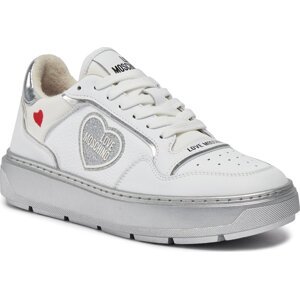 Sneakersy LOVE MOSCHINO JA15204G1IJC290B Bianco/Argento