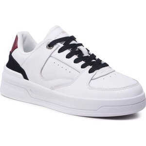 Sneakersy Tommy Hilfiger Leather Basket Sneaker FW0FW06951 White/Rwb 0K9