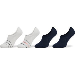Sada 4 párů pánských kotníkových ponožek Tommy Hilfiger 701227299 White