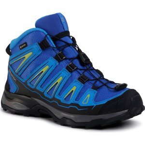 Trekingová obuv Salomon X-Ultra Mid Gtx J GORE-TEX 390294 12 W0 Blue Yonder/Bright Blue/Granny Green