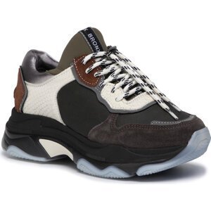 Sneakersy Bronx 66167E-CJ BX 1525 D.Grey/Khaki/Off White