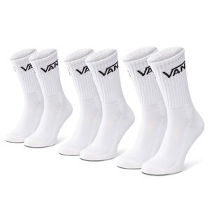 Sada 3 párů vysokých ponožek unisex Vans Mn Classic Crew VN000XRZ Bílá