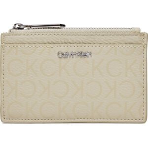 Malá dámská peněženka Calvin Klein Ck Must Lg Cardholder_Epi Mono K60K611935 Stoney Beige Epi Mono PEA