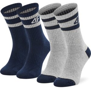 Sada 2 párů dětských vysokých ponožek 4F 4FJAW22USOCM058 Multicolor 1