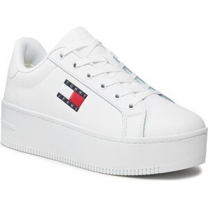 Sneakersy Tommy Jeans Tjw Flatform Ess EN0EN02518 White YBS
