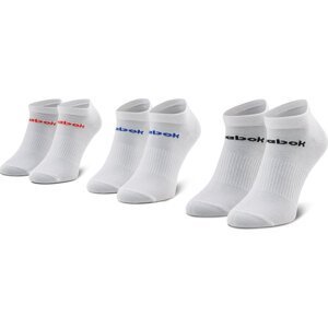 Sada 3 párů nízkých ponožek unisex Reebok Act Core Low Cut Sock 3P GN7764 White/Dynred/White/Coublu