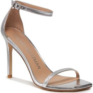 Sandály Stuart Weitzman Nudistcurve 100 Sanda SA178 Silver