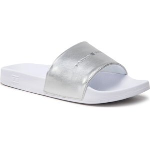 Nazouváky Tommy Hilfiger Metallic Pool Slide FW0FW06834 White YBR