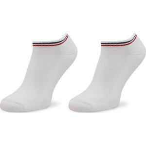 Sada 2 párů kotníkových ponožek unisex Tommy Hilfiger 701228178 White 001