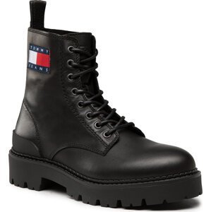 Turistická obuv Tommy Jeans Lace Up Hertage Boot EM0EM00892 Black BDS