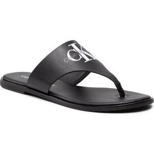 Žabky Calvin Klein Jeans Flat Sandal Toe Slide Lth YW0YW00538 Black BDS