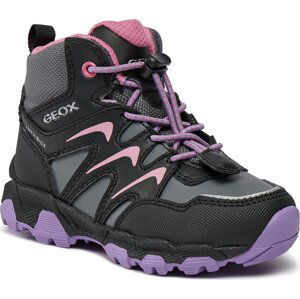 Kotníková obuv Geox J Magnetar G. B Abx J264LB 054FU C9266 M Black/Lilac