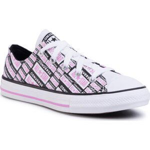 Plátěnky Converse Ctas Ox Black/Peon 667208C Black/Peony Pink/White