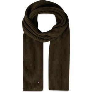 Šál Tommy Hilfiger Essential Flag Knitted Scarf AM0AM10365 Khaki