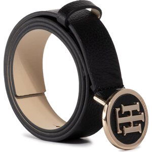 Dámský pásek Tommy Hilfiger Th Round Belt 3.0 AW0AW07662 BLK