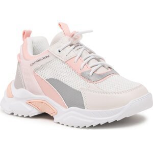 Sneakersy Calvin Klein Jeans Low Cut Lace-Up Sneaker V3A9-80491-1594 Grey/White/Pink Y921