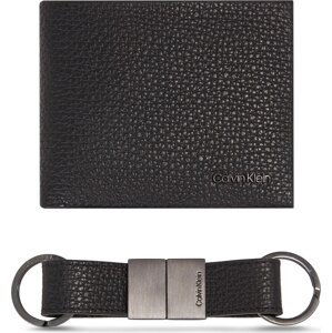 Sada peněženka a klíčenka Calvin Klein Gs Minimalism Bifold 5Cc+Keyfob K50K511023 Ck Black BAX