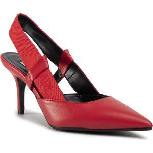 Sandály KARL LAGERFELD KL30305 Red Lthr/Texttile