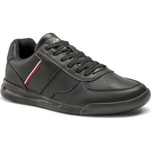 Sneakersy Tommy Hilfiger Lightweight Leather Detail Cup FM0FM04280 Black BDS