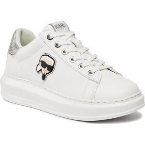 Sneakersy KARL LAGERFELD KL62530N White Lthr w/Silver 01S
