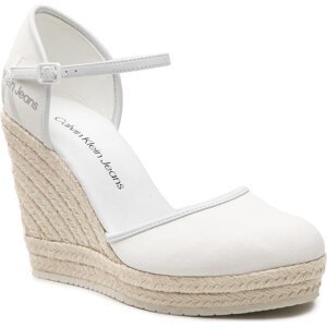 Espadrilky Calvin Klein Jeans Wedge Sandal Close Toe Co YW0YW00569 Bright White YAF