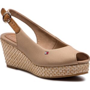 Espadrilky Tommy Hilfiger Iconic Elba Basic Sling Back FW0FW04081 Cobblestone 068